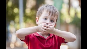 child holding in their hiccups