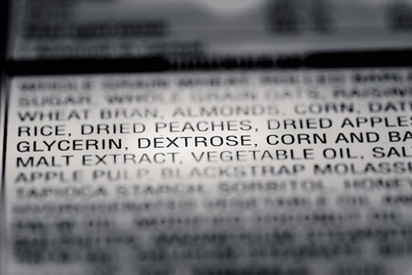 ingredients listed on nutrition label
