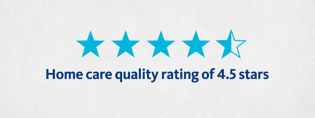 baycare homecare quality rating of four and a half out of five stars