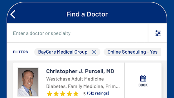 baycare mobile app find a doctor