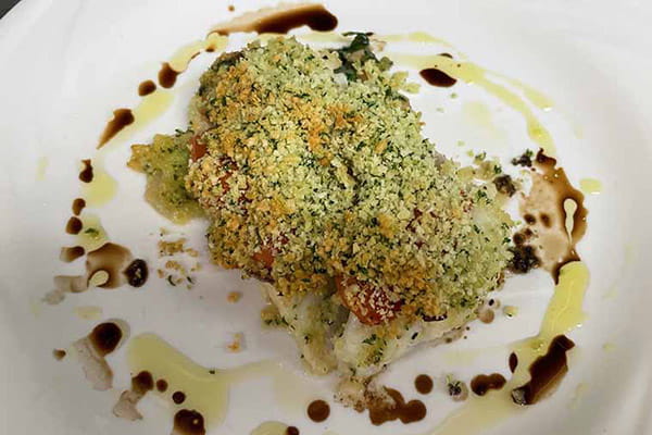 herb crusted cod