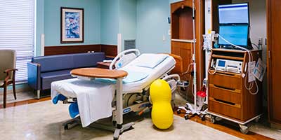 Private labor and delivery room.