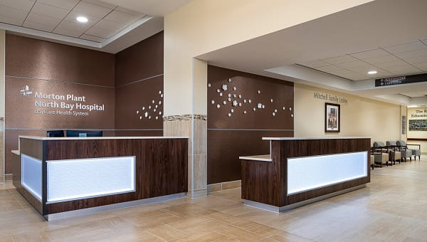 Front entrance at Morton Plant North Bay Hospital