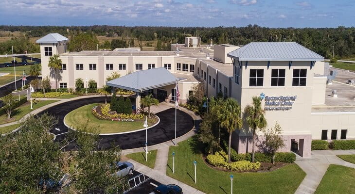 Bartow Regional Medical Center exterior, an aerial photo