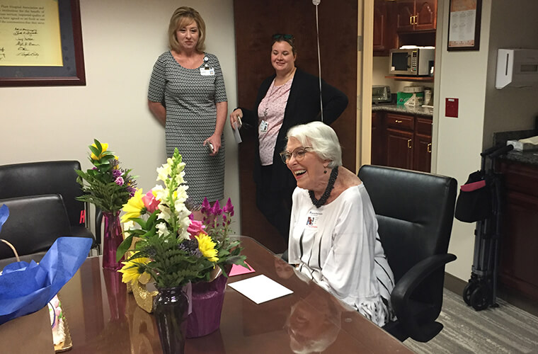 BayCare Volunteer Mary Ellen Celebrating a birthday