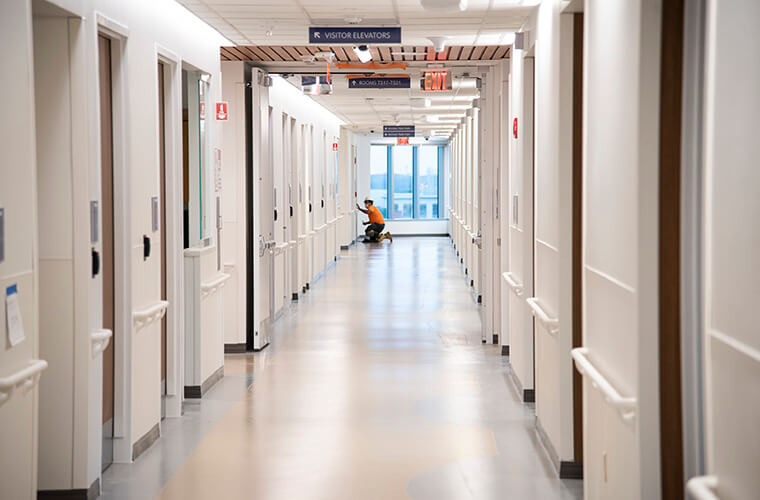 Hallway of the new SJH patient tower