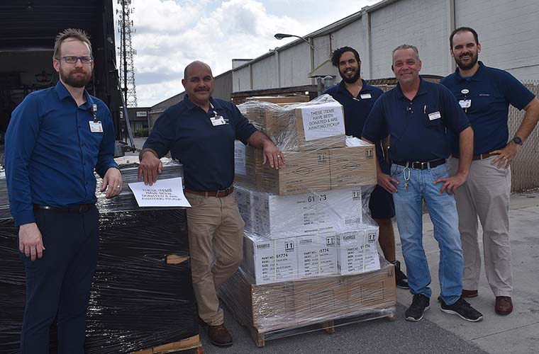 BayCare Materials Management and BRMC Leadership at the Harbor Freight store in Bartow