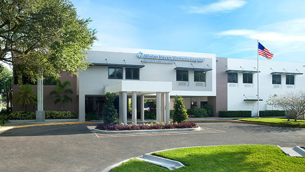 Exterior view of Winter Haven Women's Hospital.