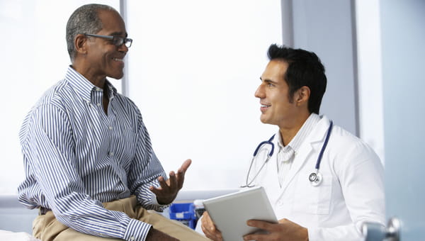 Male patient and physician during an appointment