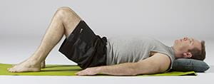 A person doing a hip lift
