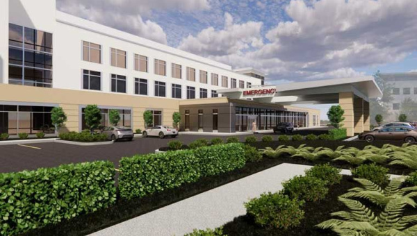 St. Anthony's Hospital to Add Behavioral Health Rooms to Emergency Center The exterior of an emergency room entrance.