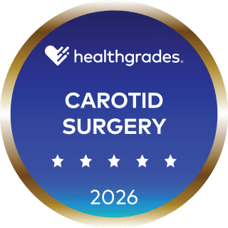 Healthgrades 2026 Carotid Surgery Excellence Award Badge