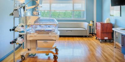Private NICU room at BayCare at St Joseph's Hospital North