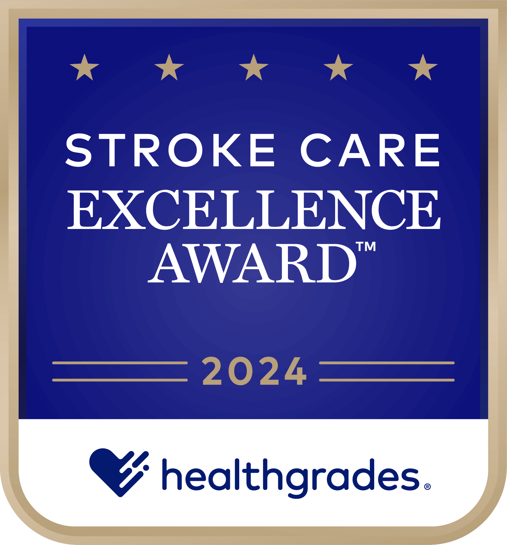 Stroke Care Excellence Award Recipient 2024 from Healthgrades