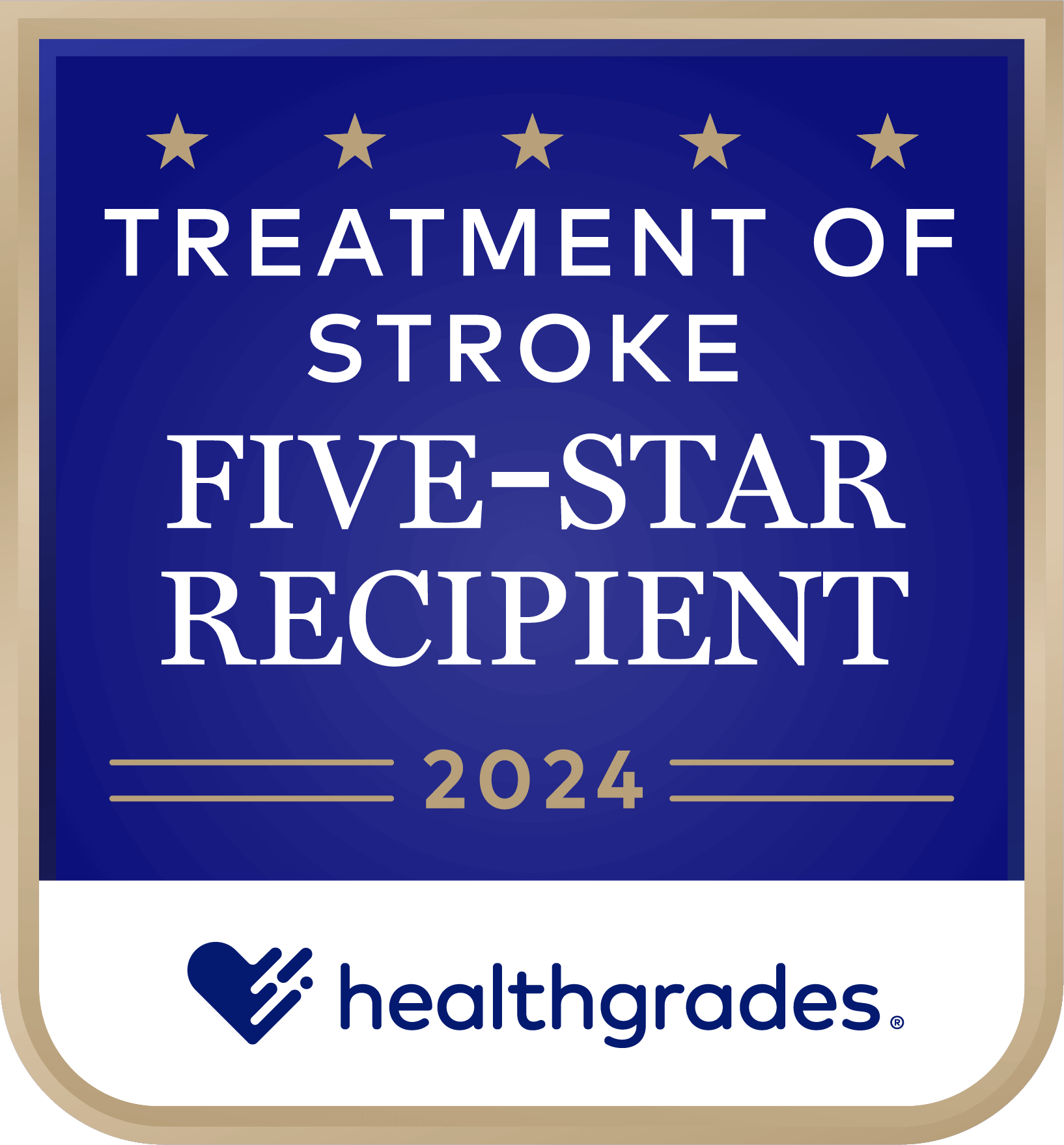 Treatment of Stroke Five Star Recipient Award 2024 from Healthgrades