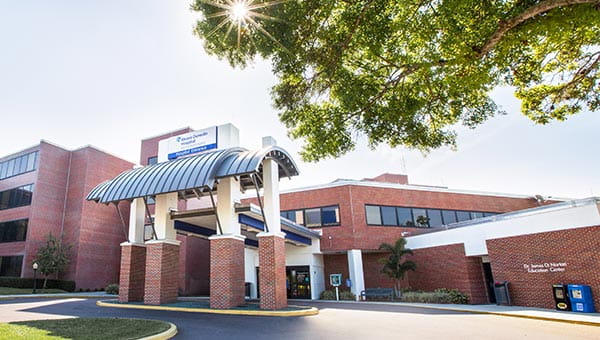 an exterior view of morton plant hospital baycare health system