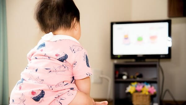 Baby watching TV